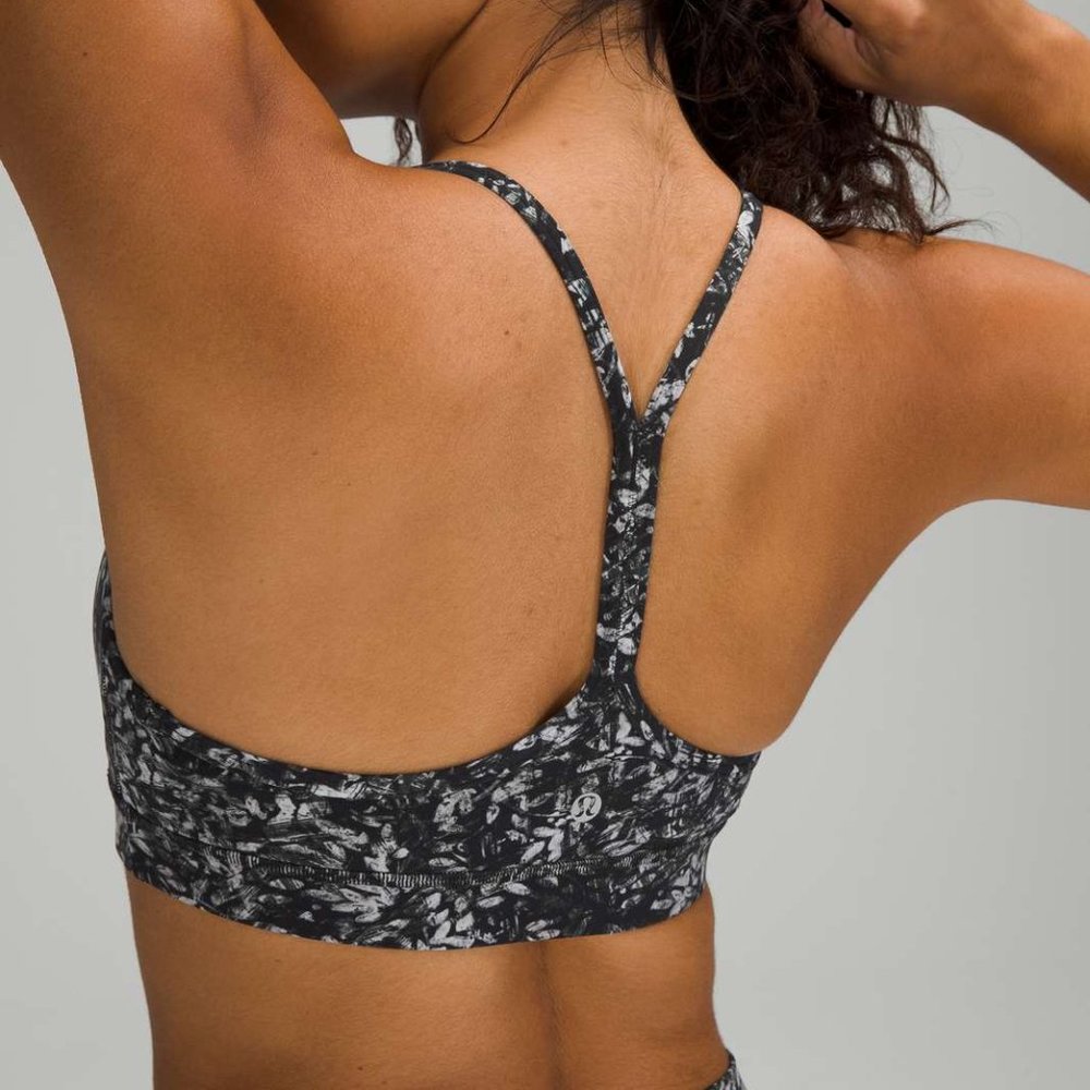 Lululemon Flow Y Bra Nulu Light Support Blossom Overlay Starlight Multi 6